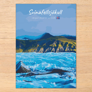 Svínafellsjökull, Iceland -  Glacier View Acrylic Invitations