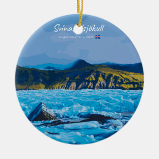 Svínafellsjökull, Iceland -  Glacier View Ceramic Ornament