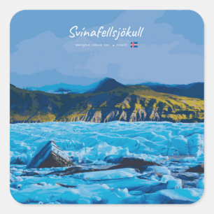 Svínafellsjökull, Iceland -  Glacier View Square Sticker