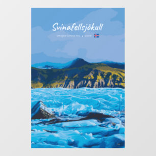 Svínafellsjökull, Iceland - Glacier View Window Cling