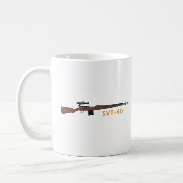 SVT-40 Soviet WW2 Sniper Rifle Coffee Mug (Left)