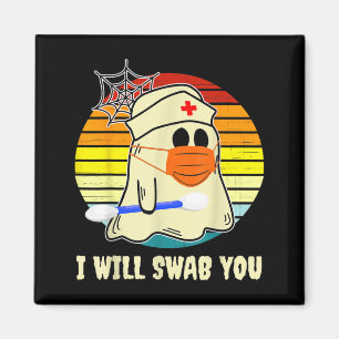 Swab Nurse Zombie Funny Halloween Nurses Gift Magnet