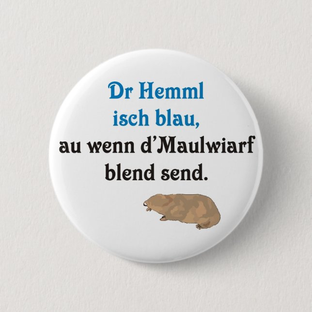 Swabian slogan 2 inch round button (Front)