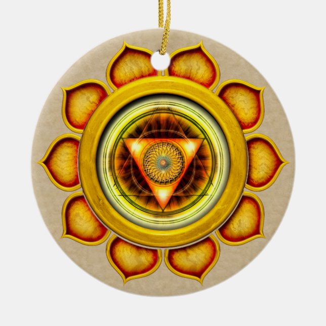 Swadhisthana or Sacral the 2nd Chakra Ceramic Ornament (Front)