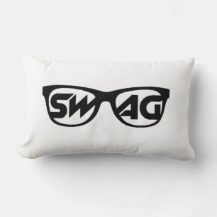 Swag 2 Sided Black and White Pillow