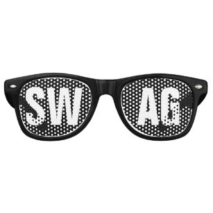 'SWAG' Black and White Party Retro Sunglasses