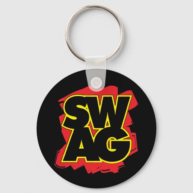 SWAG - Black & Red Keychain (Front)