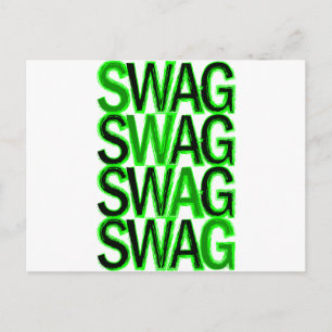 Swag - Green Postcard