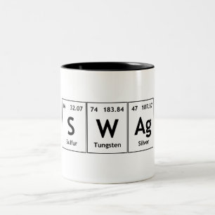 SWAg Periodic Table Element Word Chemistry Symbol Two-Tone Coffee Mug