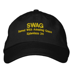 SWAG Saved with amazing grace  Customize it Embroidered Hat