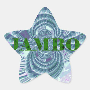 Swaga Jambo Hakuna Matata Kenya Giraffe Safari  Wo Star Sticker