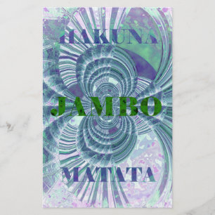 Swaga Jambo Hakuna Matata Kenya Giraffe Safari  Wo Stationery
