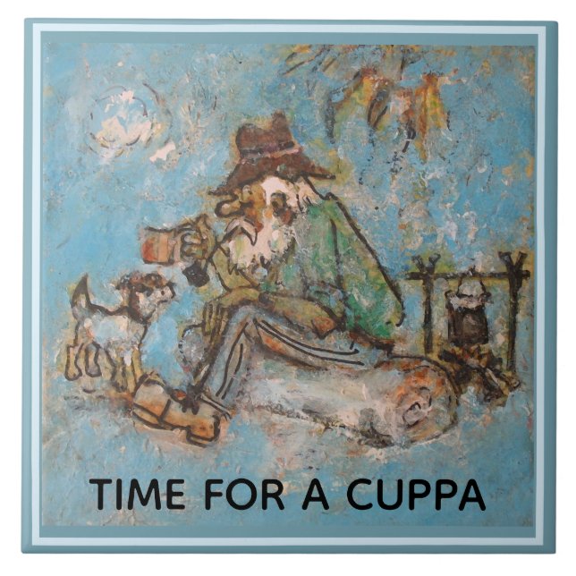 Swagman and his dog tile (Front)