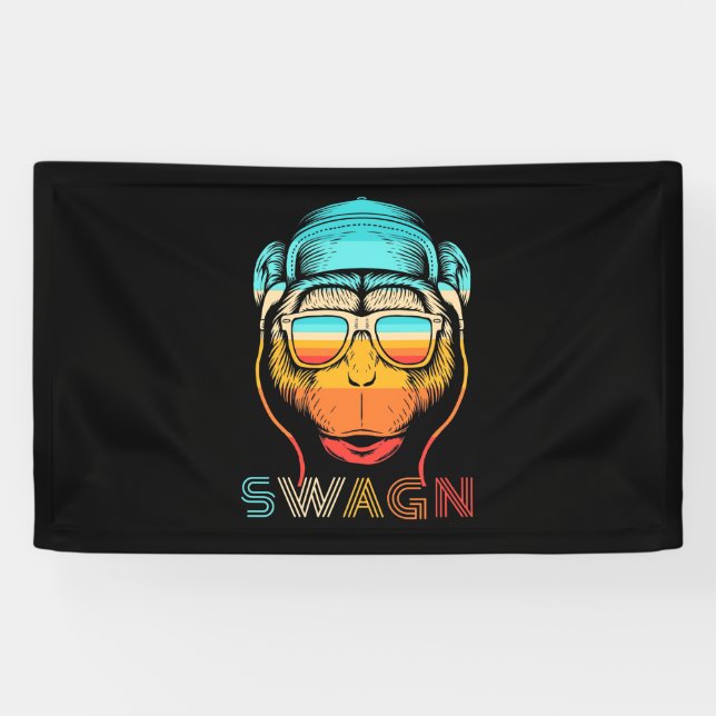 Swagn Retro Monkey Banner (Horizontal)