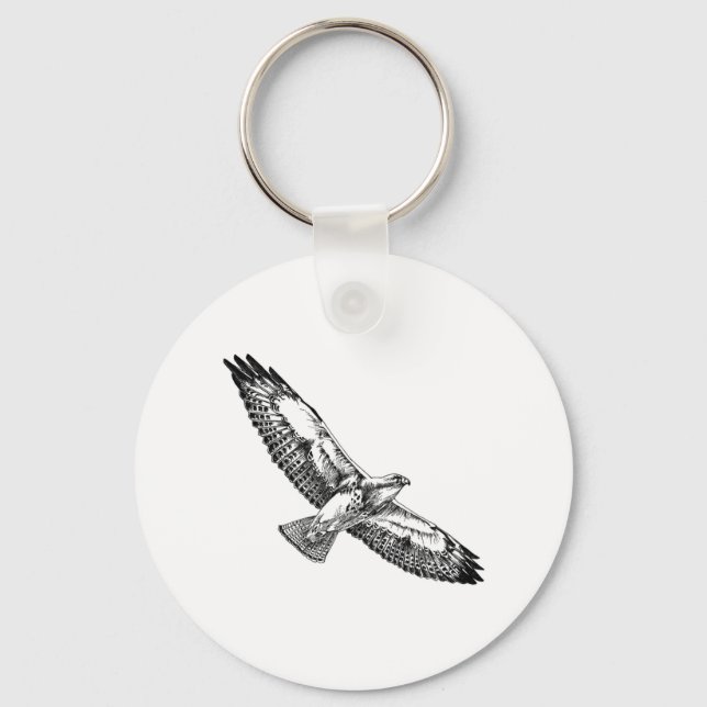 Swainson's Hawk (in flight) Keychain (Front)