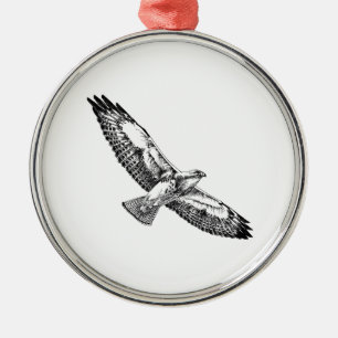 Swainson's Hawk (in flight) Metal Ornament