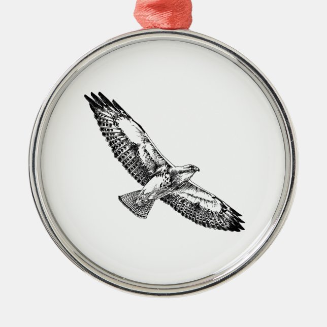 Swainson's Hawk (in flight) Metal Ornament (Front)