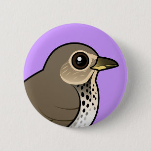 Swainson's Thrush 2 Inch Round Button