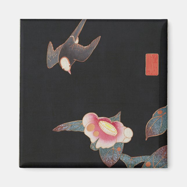 Swallow and Camellia, Jakuchū Magnet (Front)