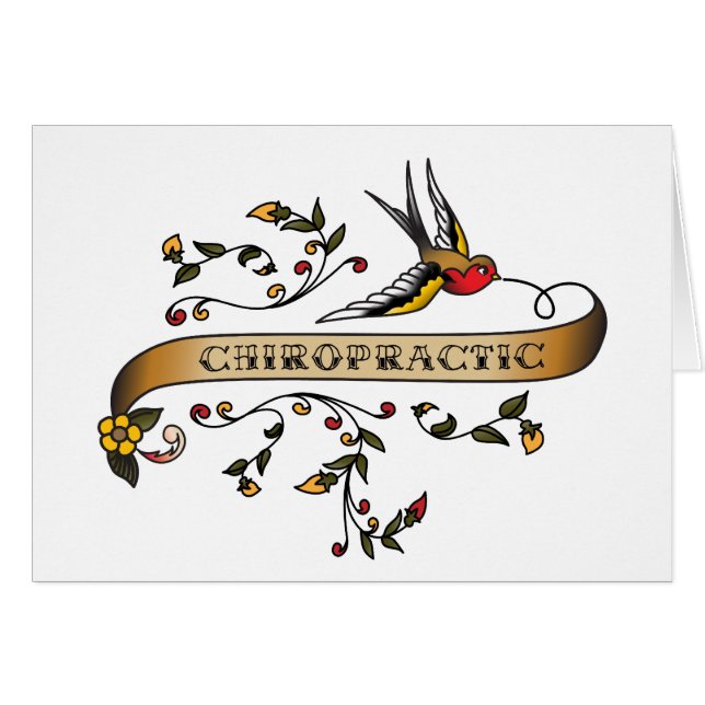 Swallow and Scroll with Chiropractic (Front Horizontal)