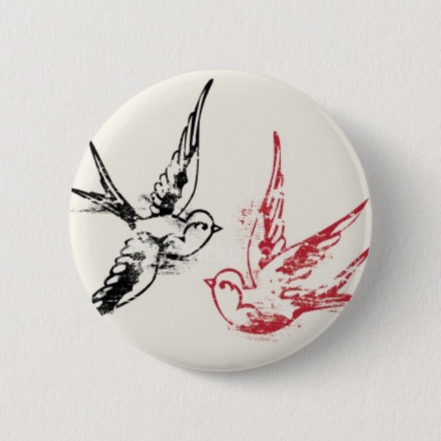 Swallow Badge 2 Inch Round Button (Front)