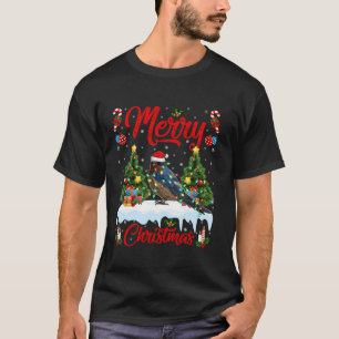 Swallow Bird Merry Christmas Tree Lights Santa Swa T-Shirt