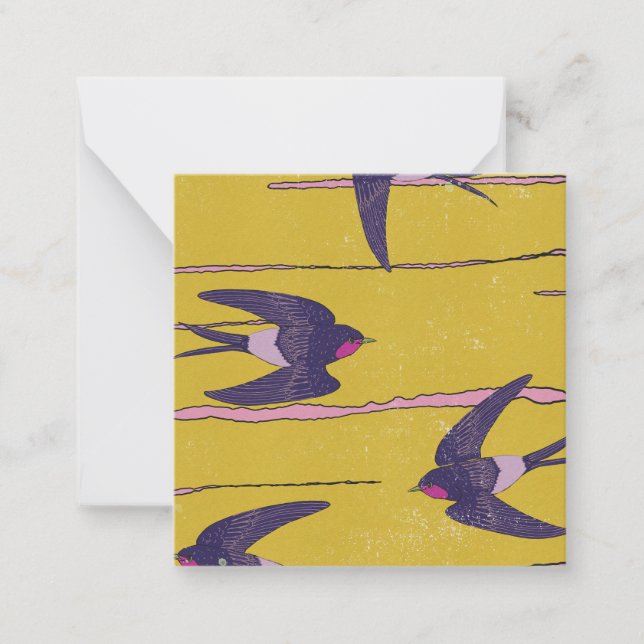 Swallow Birds Card (Front)