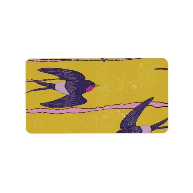 Swallow Birds Label (Front)