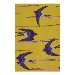 Swallow Birds Poster