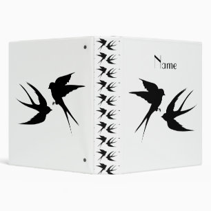 Swallow Birds Silhouettes Thunder_Cove  Binder