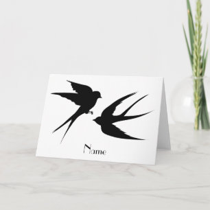 Swallow Birds Silhouettes Thunder_Cove Card