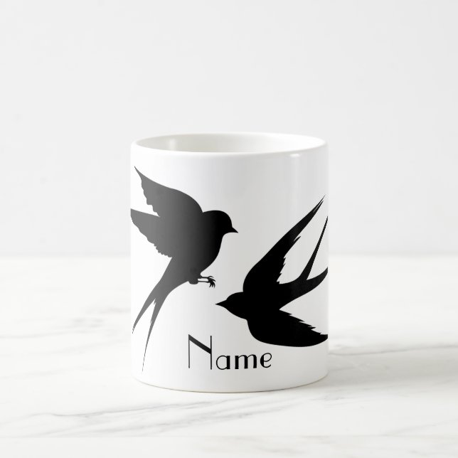 Swallow Birds Silhouettes Thunder_Cove Coffee Mug (Center)