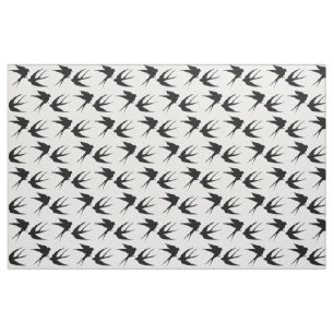 Swallow Birds Silhouettes Thunder_Cove Fabric
