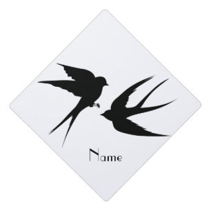 Swallow Birds Silhouettes Thunder_Cove Graduation Cap Topper