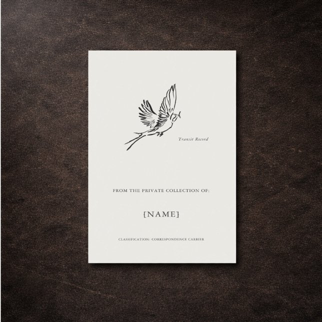 Swallow- Custom Vintage Ex Libris Bookplate Sticker (Creator Uploaded)