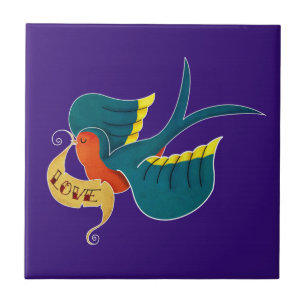Swallow in Love Tile