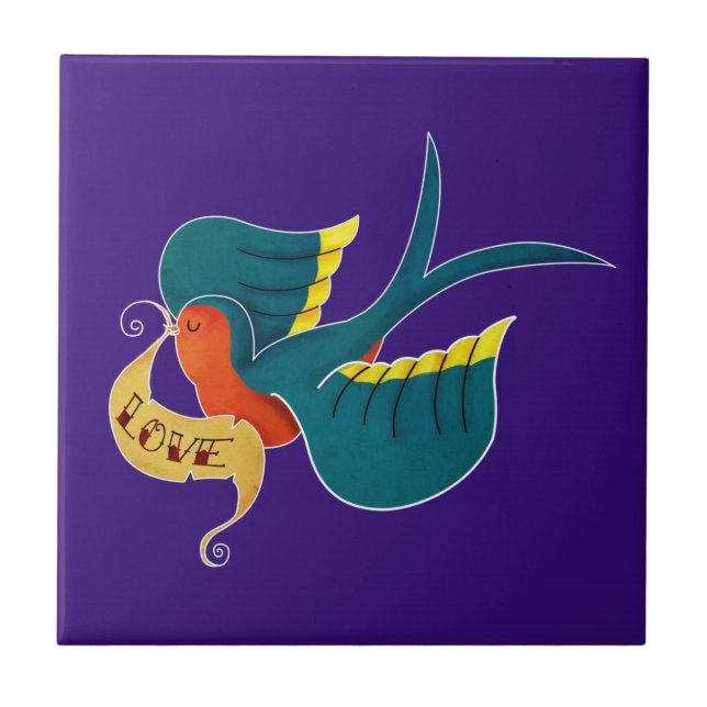 Swallow in Love Tile (Front)