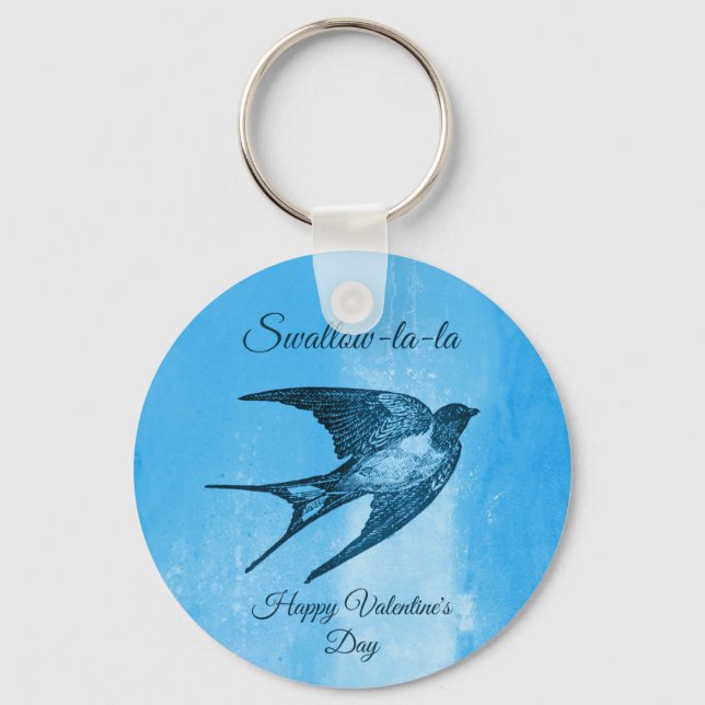 Swallow la-la naughty Valentine's Day Keychain (Front)