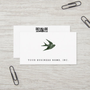 Swallow (Letterpress Style) Business Card