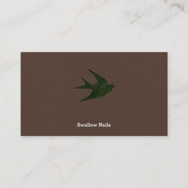 Swallow (Letterpress Style) Business Card (Front)