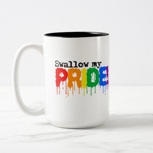 Swallow my pride Two-Tone coffee mug (Left)