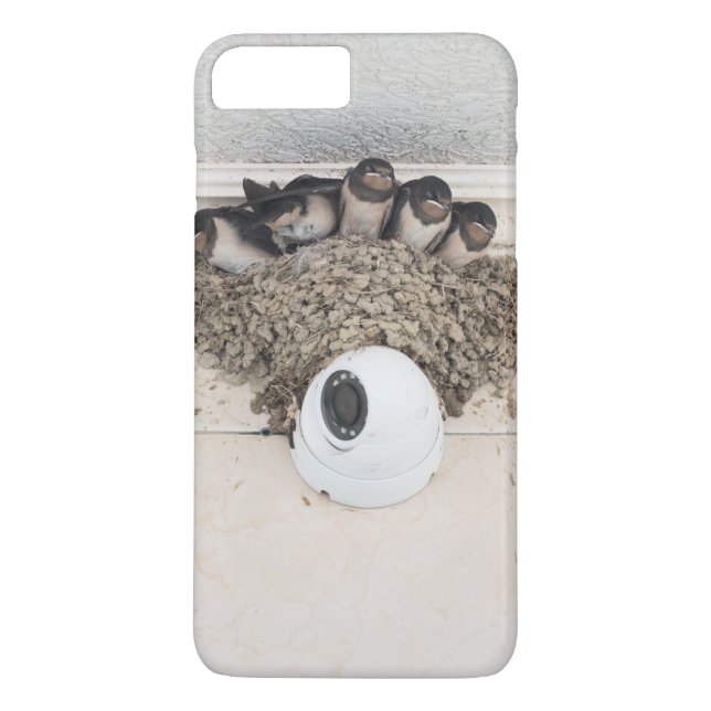 Swallow nestlings sitting in nest Case-Mate iPhone case (Back)