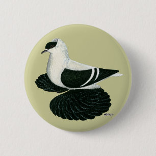 Swallow: Saxon Black White Bar 2 Inch Round Button