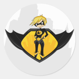 Swallow Superhero Badge Classic Round Sticker