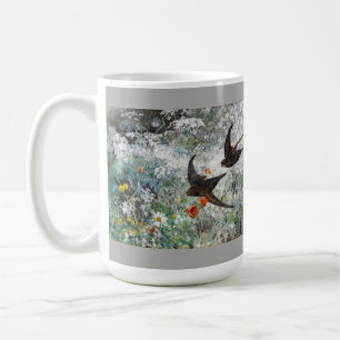 Swallow Swift Birds Wildflower Flower Wildlife Mug