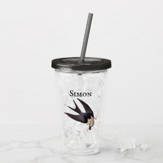 Swallow Tailed Hawk with Snake Vintage Audubon Acrylic Tumbler