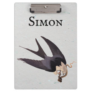 Swallow Tailed Hawk with Snake Vintage Audubon Clipboard