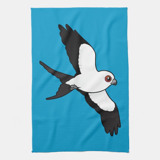 Swallow-tailed Kite in flight Kitchen Towel (Vertical)