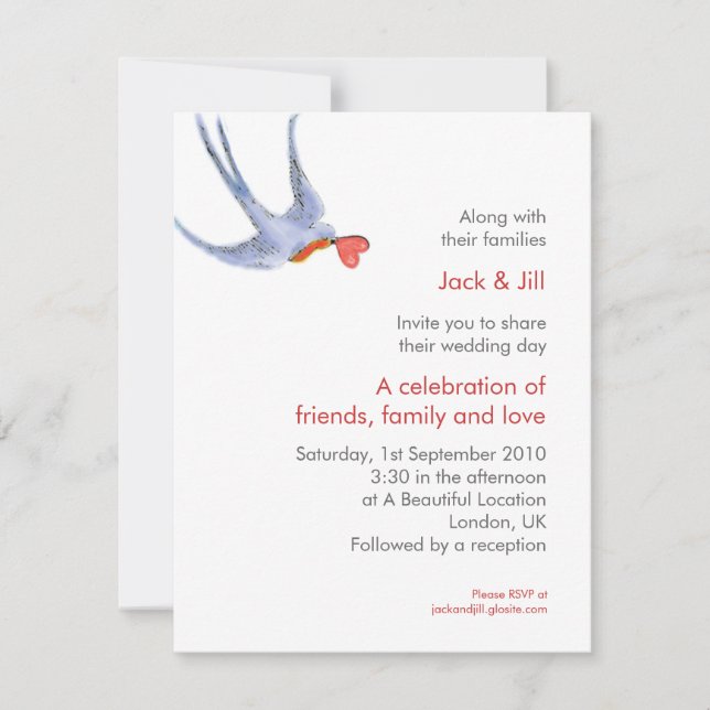 Swallows 4.25x5.25 invitation (Front)