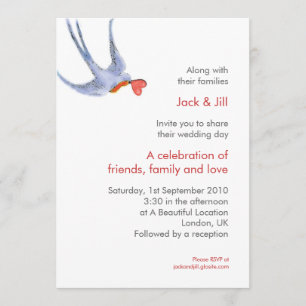 Swallows 5x7 invitation